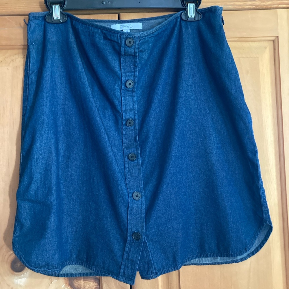 Reed Basic light weight blue jean denim mini skirt 10